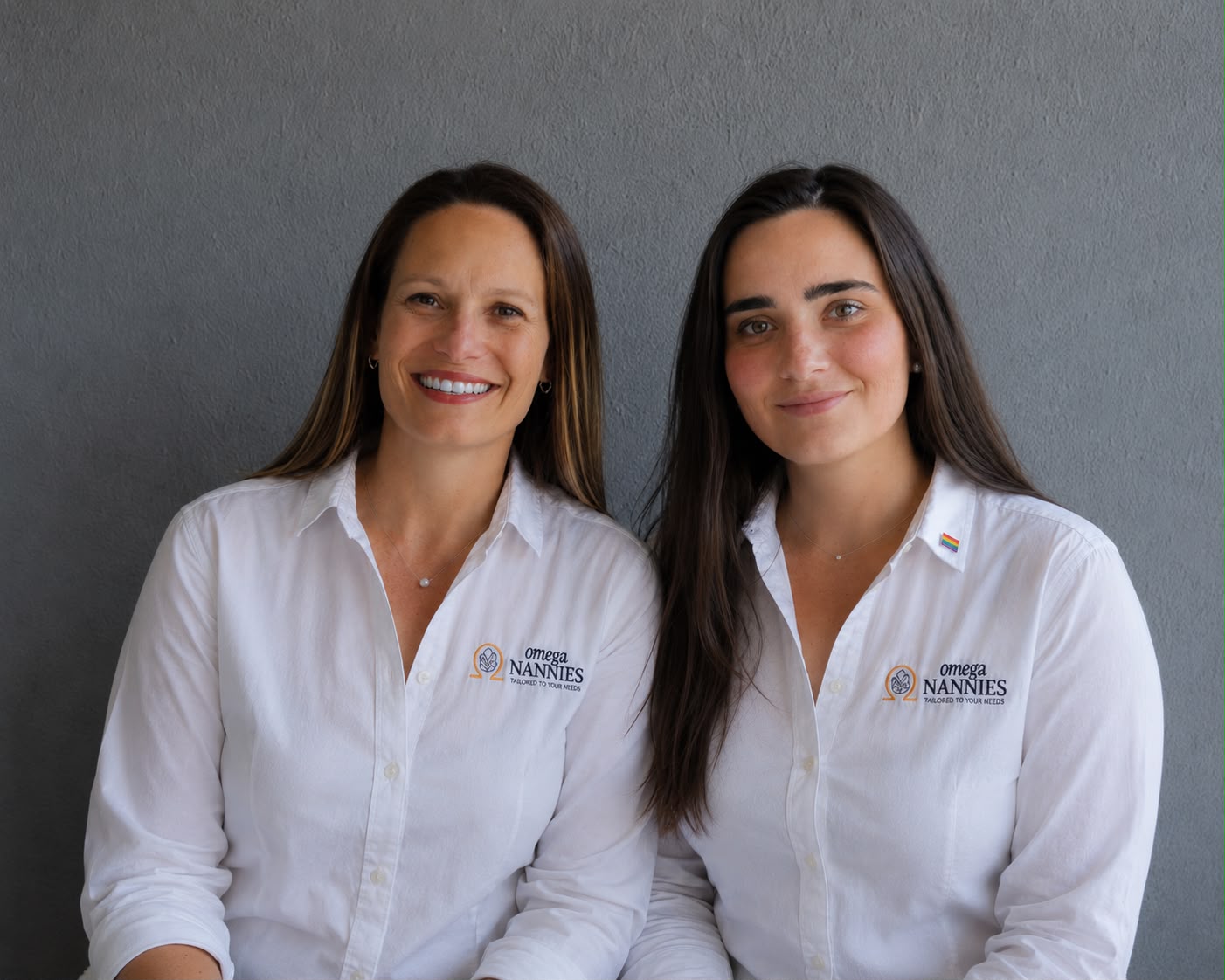 Danica and Megan, founders of Omega Nannies